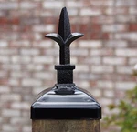 Wrought Iron Finial Triad Spear Post Cap For 4X4 Wood Fence Topper. Fixed Price $31.95.