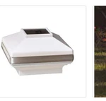 7X New Veranda 144427 5IN White Vinyl Solar-powered Pyramid Fence Post Cap. Fixed Price $199.97.