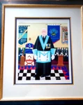 Framed Peter Heard Signed Giclee Print On Panel The Master Of Lodge". Fixed Price $132.99.