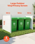 4 Panels Outdoor Privacy Screen, White. Fixed Price $299.24.