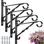 Amagabeli Garden & Home 4 Pack Hanging Plant Brackets Outdoor 10 Inch Metal F.... Fixed Price $33.83.