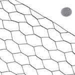 Fencer Wire 6FT. X 150FT. 20-GAUGE Black Pvc Coated Poultry Netting With 1" Mesh. Fixed Price $248.09.