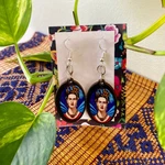 Frida Kahlo Wooden Earrings - Balsa Made Mexico. Fixed Price $23.52.