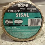 3/8 X 50 Twisted Sisal Rope For Cat Scratching Post Bird Toys 108 Lb Limit. Fixed Price $5.99.