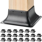 Vevor 4X4 Post Base 20PCS, Internal 3.6"X3.6" Heavy Duty Powder-coated Steel. Fixed Price $115.20.