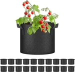 Hongville 20-PACK Black Grow Bags Aeration Fabric Pots W/handles Root Container. Fixed Price $22.95.