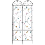 2X Rust-proof Metal Garden Trellis For Climbing Plant Support Birds Flower Decor. Fixed Price $69.91.