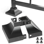 Epcee 2PCS Post Aluminum Deck Base 1"X 3.5"X3.5", Black. Fixed Price $31.72.