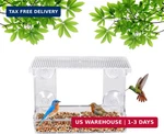 Suq Ome Window Bird Feeder For Outdoors, Clear Acrylic With Tilted Roof, Stron. Fixed Price $25.18.