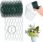 118" Green Floral Chicken Wire Roll Galvanized Mesh Netting For Crafts & Garden. Fixed Price $13.25.