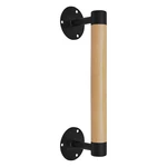 Purife 1FT Wood Handrail For Indoor Stairs Black Metal Brackets Banister. Fixed Price $41.94.