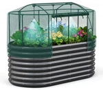 Galvanized Raised Garden Bed Kit With Self Watering System And Mesh Cover, La.... Fixed Price $200.12.