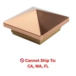 4 In. X Verona Copper High Point Pyramid Post Cap. Fixed Price $21.09.