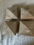 (4) Maine Ornamental X High Point Pressure Treated Weathered Wood Post Cap. Fixed Price $24.49.