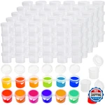 Zeayea 100 Strips 600 Pots Empty Paint Mini Storage Cup Lids 5ML/. Fixed Price $39.18.