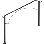 Handrails For Outdoor Steps, Fit 5 Stair Railing, ARCH#4 Wrou. Fixed Price $148.25.