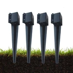 Mtb Fence Post Anchor Ground Spike Metal Black Powder Coated 24 X Inches. Fixed Price $65.47.