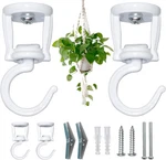 Onikk Ceiling Hooks For Hanging Plants (2 Pcs White), Heavy Duty Metal. Fixed Price $16.99.