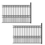 Aleko Yard Garden Steel Black Fence 8' X 5' Paris Style Set Of 2 Panels. Fixed Price $1619.10.