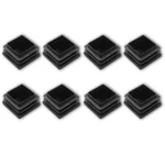 8 Pack 1.25" Square Plastic Tubing Plug Black Steel Fence Post End Caps. Fixed Price $10.81.