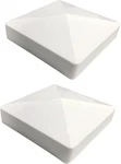 Aiwaiufu 2 Pack Pyramid Style Fence Post Cap For 4" X - White Pvc. Fixed Price $15.51.