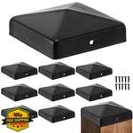 Pelopy 4X4" Flat Pyramid Cap, Black Steel, For 3-1/2" Wood Posts, 10 Pack. Fixed Price $44.99.