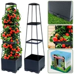 2-PACK 44.8" Self-watering Tomato Planter With Trellis Heavy-duty Indoor & Out. Fixed Price $53.99.
