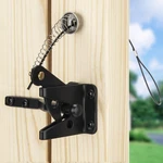 Tibegold Self Locking Gate Latch With Spring Cable Pull, Black Gravity Lever.... Fixed Price $15.89.