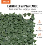 Vevor Ivy Privacy Fence, 39 X 198IN Artificial Wall Screen, Greenery. Fixed Price $60.95.