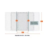 Everbilt 6 Ft. W Galvanized Steel Chain Link Fence Expandable Gate Kit. Fixed Price $149.95.