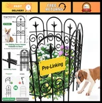 8 Panels 32IN H X 10FT Decorative Garden Fence - No Dig Rustproof Metal Edging. Fixed Price $79.99.