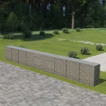 Gabion Wall With Covers Galvanized Steel 354"X19.7"X39.4. Fixed Price $698.60.