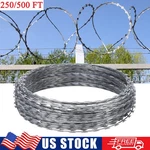 250/500 Ft Razor Barbed Wire Galvanized Steel Fence Garden Protection. Fixed Price $178.99.