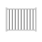 Veranda Rail Gate Kit 3IN. To 48IN. Poly-composite White W/ Metal Balusters. Fixed Price $215.33.