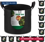 12-PACK 3 Gallon Grow Bags Heavy Duty Thickened Nonwoven Fabric Pots With Durabl. Fixed Price $21.86.