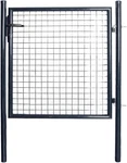Vidaxl Mesh Garden Gate Galvanised Steel 33.7"X39.4" Gray. Fixed Price $136.00.