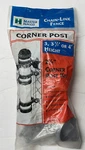 Master Halco Chain Link Fence 2-3/8" Galvanized Corner Post Kit. Fixed Price $8.95.