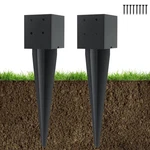 2 Pcs 4"X4" Fence Post Anchor Ground Spike 16"(ACTUAL 3.6"X3.6") Heavy Duty M.... Fixed Price $66.92.