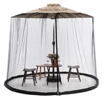 10-11 Ft Outdoor Patio Umbrella Mosquito Net, Polyester Black Mesh Screen E106. Fixed Price $25.98.