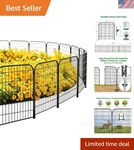 Amagabeli 6 Panels 32 Inh X 15 Ftl Decorative Garden Fence Gate,no Dig Dog Fe.... Fixed Price $99.99.