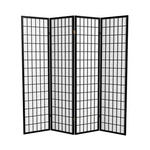 Oriental Furniture 6 Ft. Tall Window Shoji Screen - Black 4 Panels. Fixed Price $236.50.