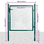 Single Door Fence Gate 39.4X39.4" Powder-coated Steel Vidaxl. Fixed Price $193.99.