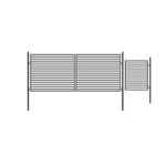 Aleko Dual Swing Steel Milan Style Driveway Gate 12 Ft With Pedestrian. Fixed Price $2499.00.