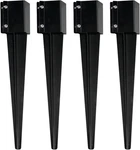 4 Pack 36'' Fence Post Anchor Ground Spike Metal Black Powder Coated X. Fixed Price $208.99.