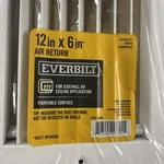 Everbilt 12 In. 6 Steel Fixed Bar Return Air Grille White Lot Of. Fixed Price $23.00.