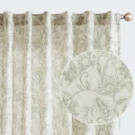Vangao Green Floral Linen Curtains For Living Room 96 Inches Long Farmhouse C.... Fixed Price $91.89.