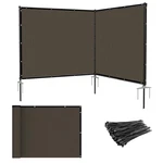 Patio 5 X 12 Outdoor Privacy Screen Freestanding Temporary Fence Panels Net. Fixed Price $173.59.
