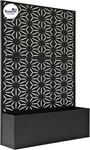 6 Ft. X 4 Black Freestanding Metal Privacy Screen Room Divider With Flower. Fixed Price $312.91.