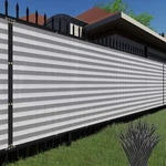 10' Privacy Screen Fence Heavy Duty Graystripe Shade Net Cover Wall Garden Yard. Fixed Price $415.73.