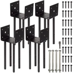 Ladech Fence Post Holder Ground Spike Use For Concrete Deck - Base Ancho.... Fixed Price $46.34.